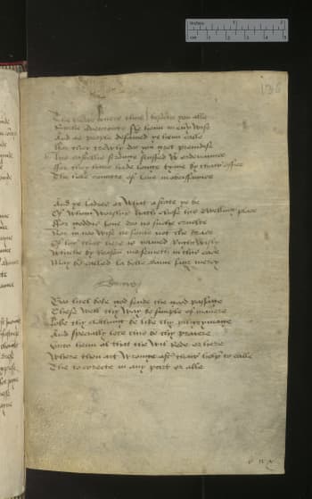 Image of stanzas of poetry in MS 258.